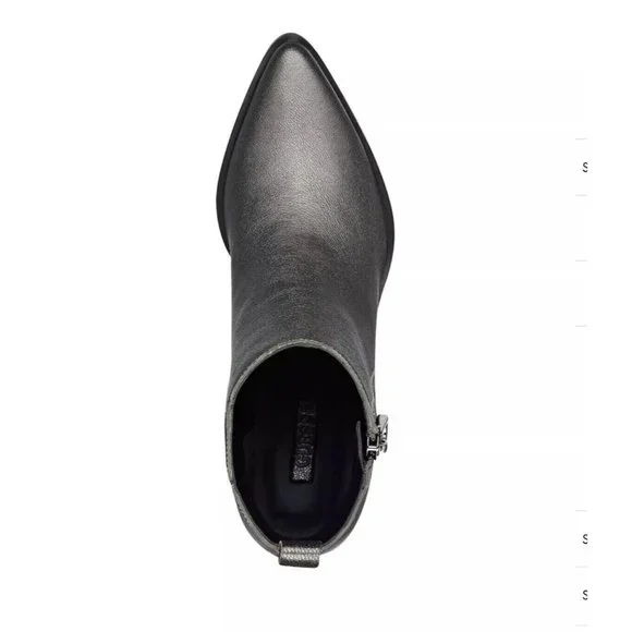 Guess Women’s Talza Booties In Pewter Leather Size 6.5 - Picture 4 of 4